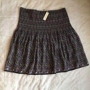 Max Studio Black Floral Knee Lenght Skirt Size L